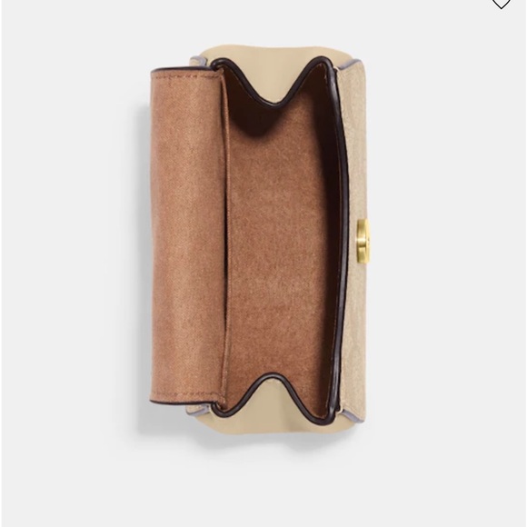 Coach Morgan Card Case On A Chain In Blocked Signature Canvas - Picture 3 of 10